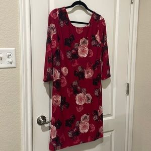 Burgundy, medium, WHBM dress.